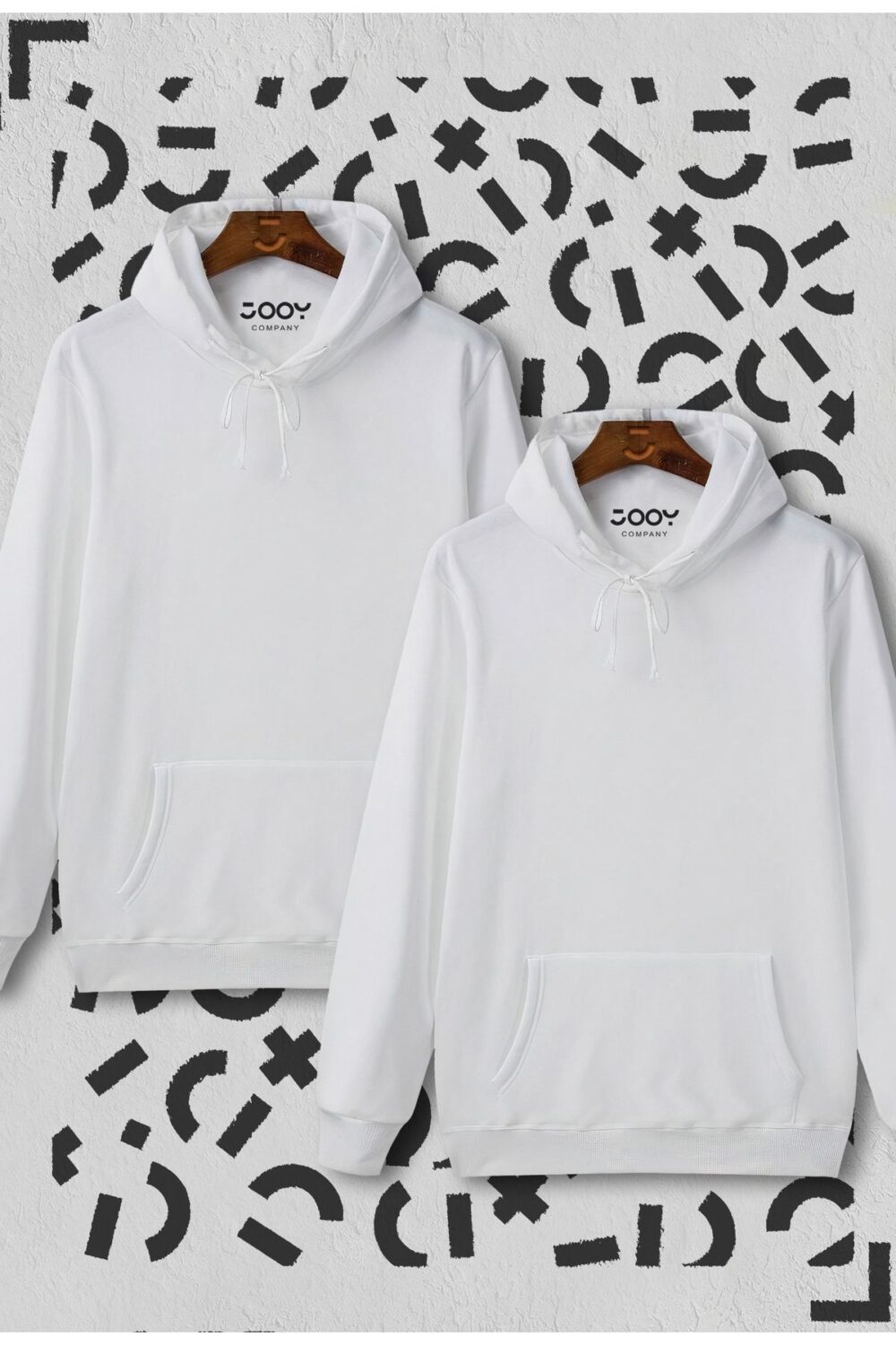 Beyaz Kapüşonlu Sweatshirt Avantaj Paketi 2’li Set