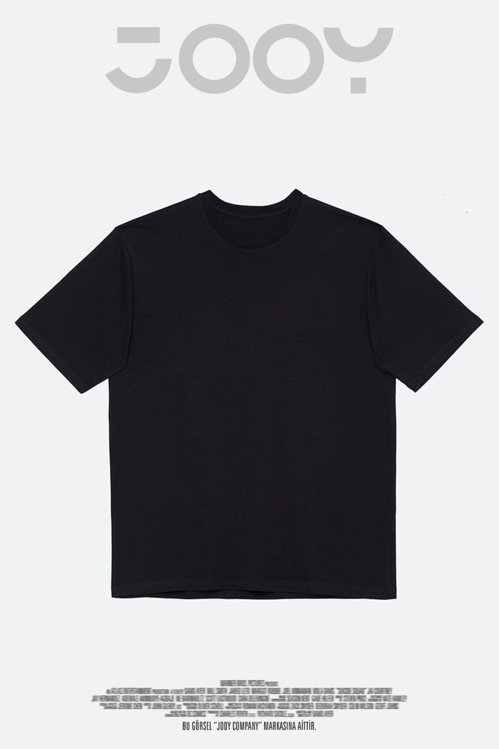 Bisiklet Yaka Siyah Oversize Tshirt