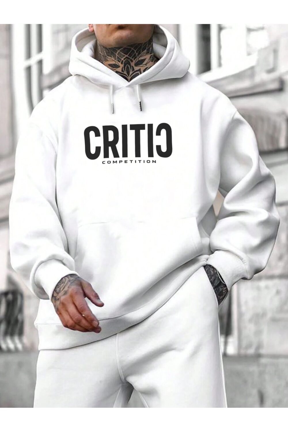 Critic Tasarım Erkek Kapüşonlu Sweatshirt Hoodie