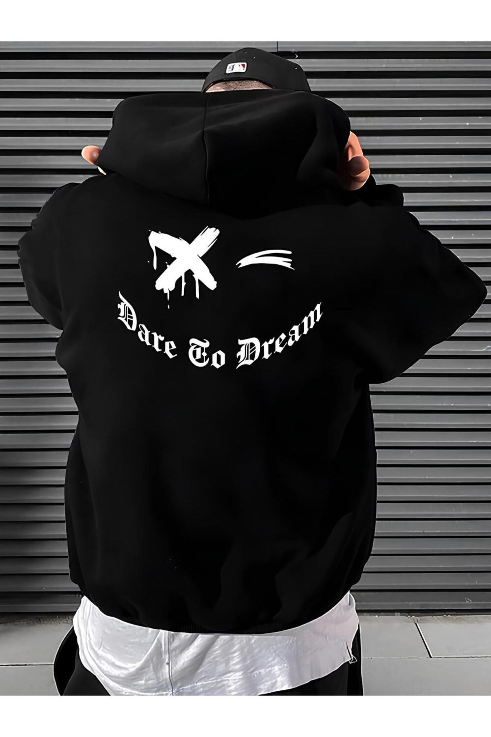 Dare To Dream Tasarım Kapüşonlu Sweatshirt