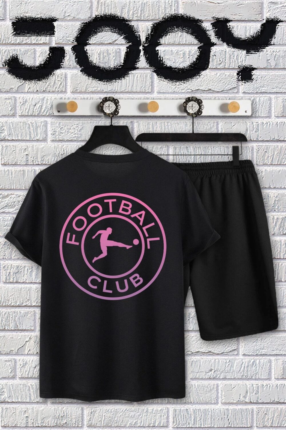 Football Club Baskılı Oversize Tshirt Ve Penye Şort Takım