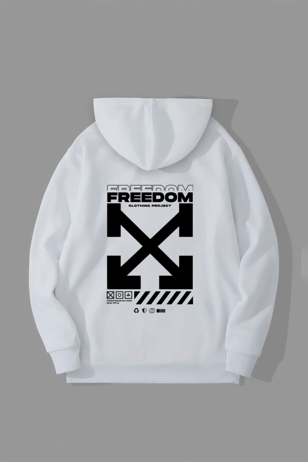 Freedom Project Tasarım Kapüşonlu Sweatshirt