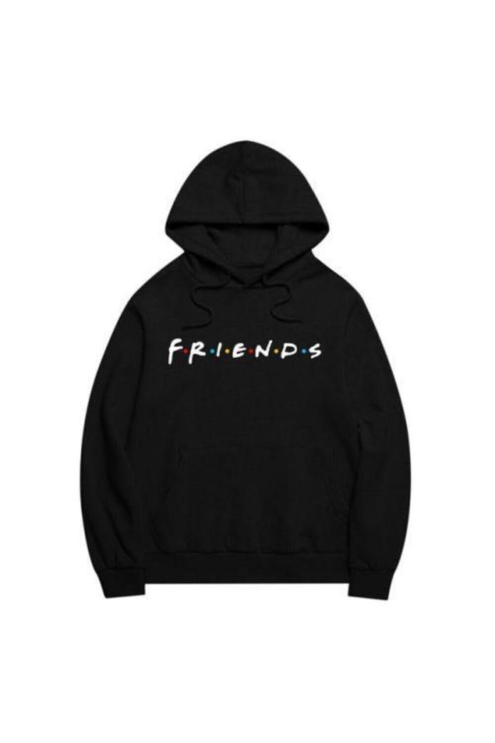 Friends Siyah Kapşonlu Sweatshirt