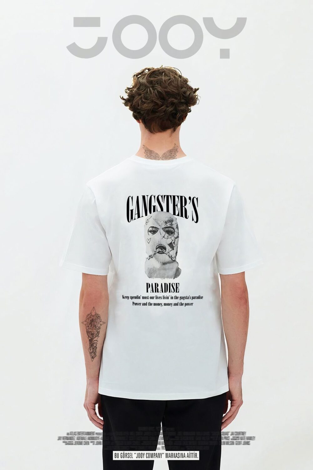 Gangster’s Paradise Baskılı Beyaz Oversize Tshirt