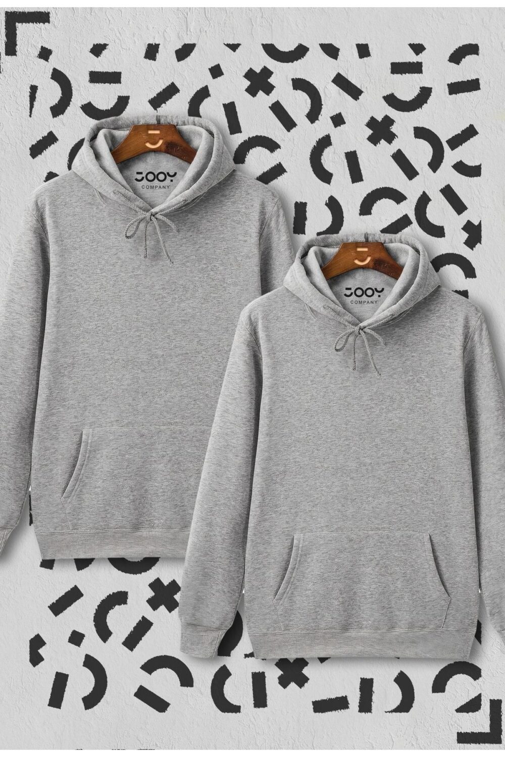 Gri Kapüşonlu Sweatshirt Avantaj Paketi 2’li Set