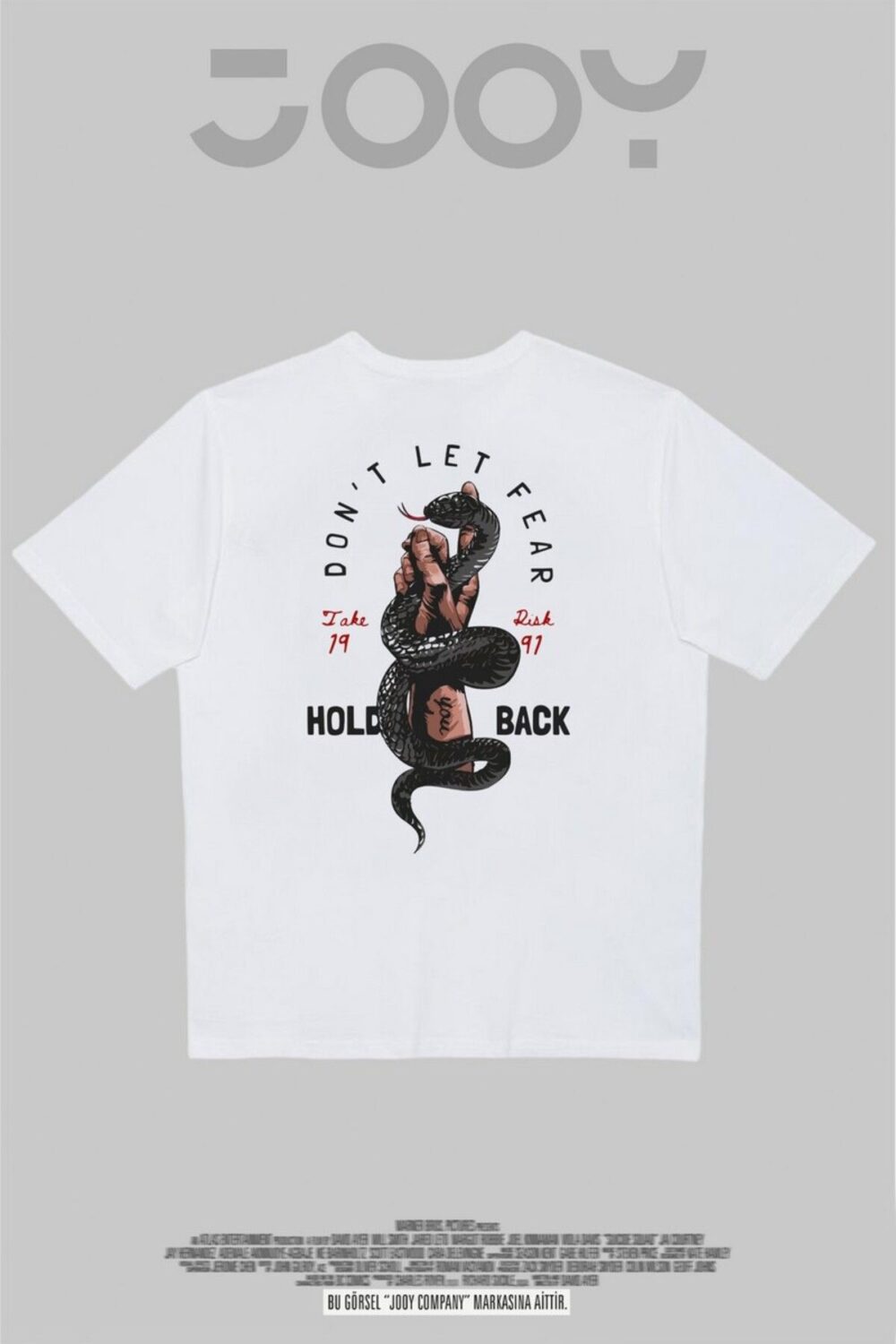 Hold Back Tasarım Beyaz Oversize Tshirt