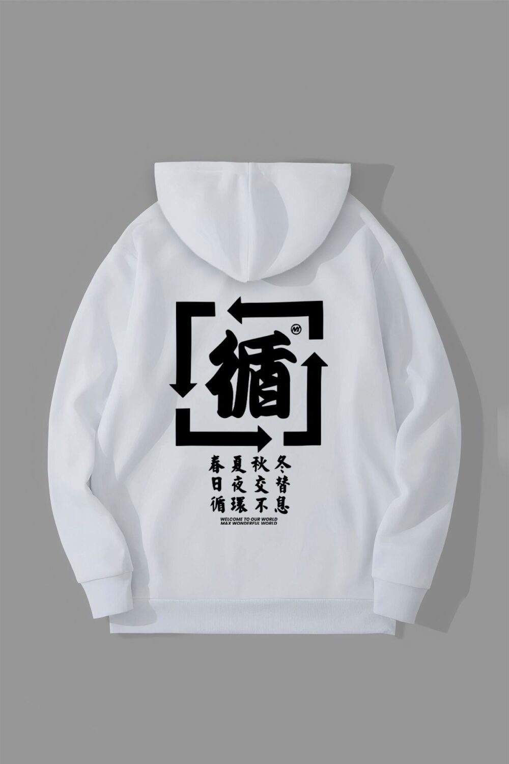 Japan World Tasarım Kapüşonlu Sweatshirt