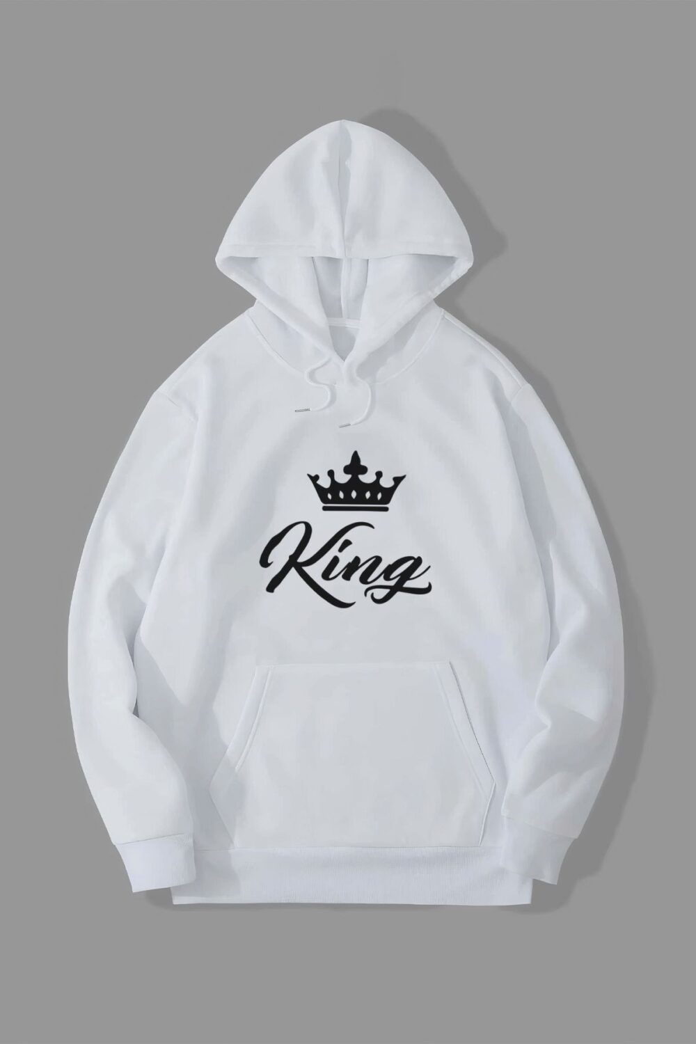 King Baskılı Kapüşonlu Sweatshirt