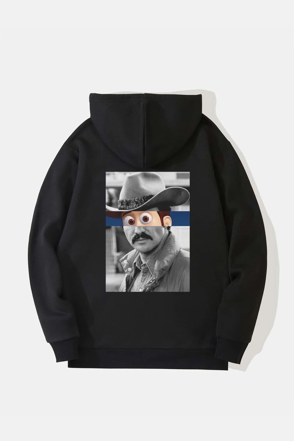 Kovboy Baskılı Kapüşonlu Sweatshirt