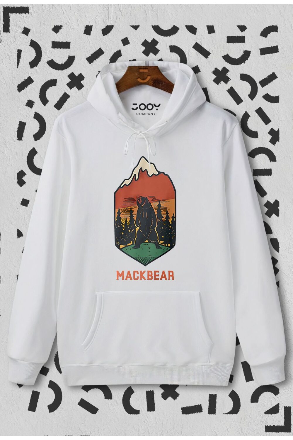 Mackbear Baskılı Kapüşonlu Sweatshirt