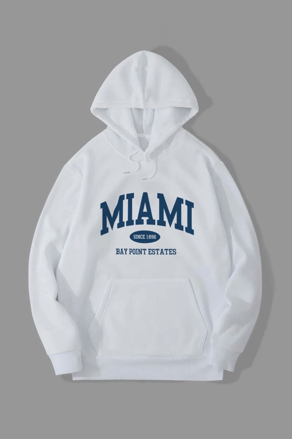 Miami 1896 Baskılı Kapüşonlu Sweatshirt