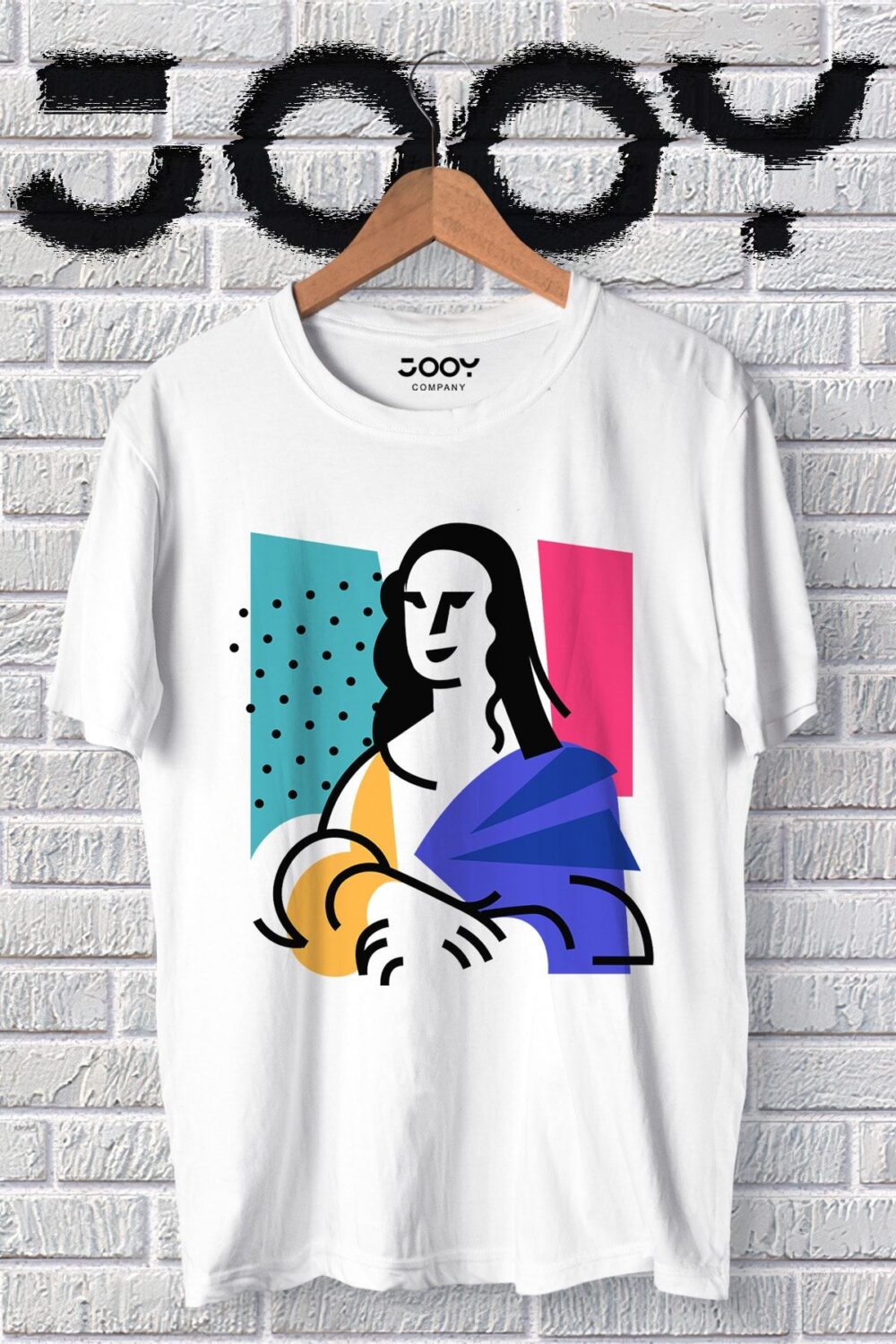 Mona Lisa Tasarım Beyaz Tshirt