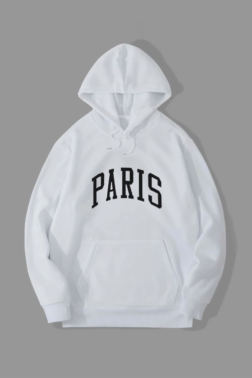 PARIS Baskılı Kapüşonlu 3 İplik Sweatshirt Hoodie