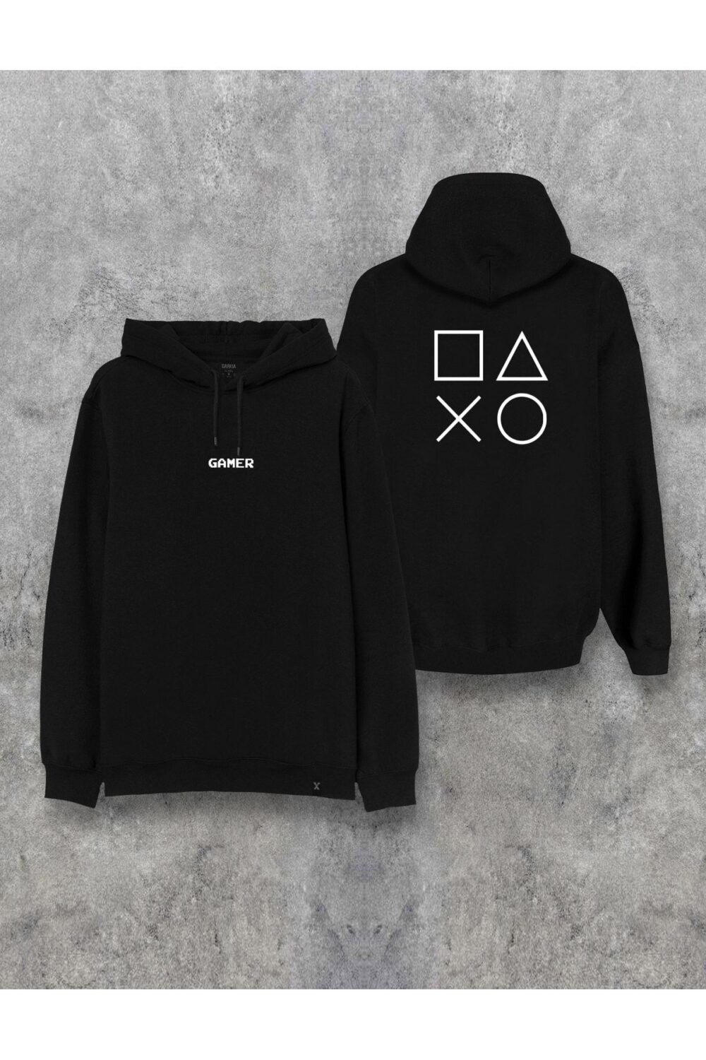 Playstation Baskılı Kapşonlu Özel Tasarım Gamer Hoodie