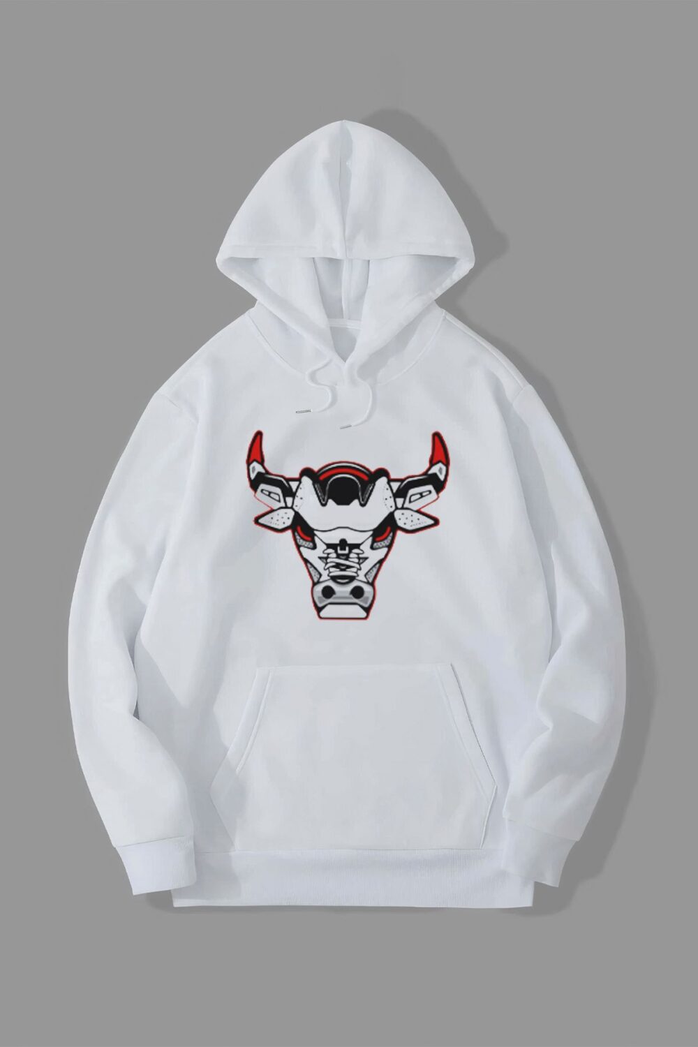 Robotic Bull Tasarım Kapüşonlu Sweatshirt