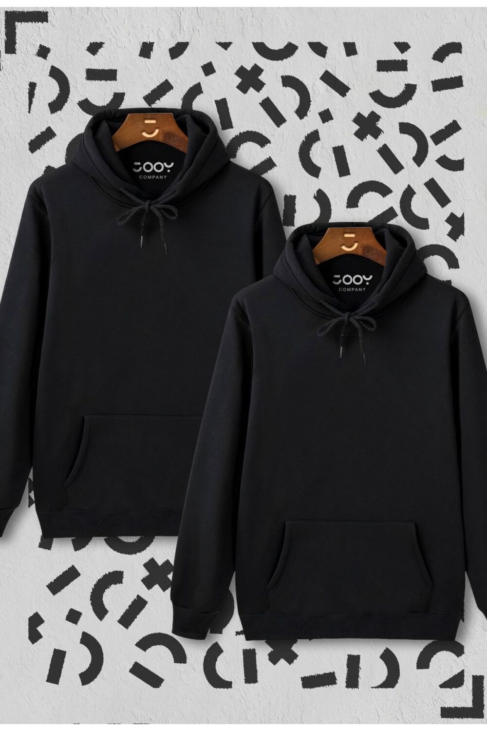 Siyah Kapüşonlu Sweatshirt Avantaj Paketi 2’li Set