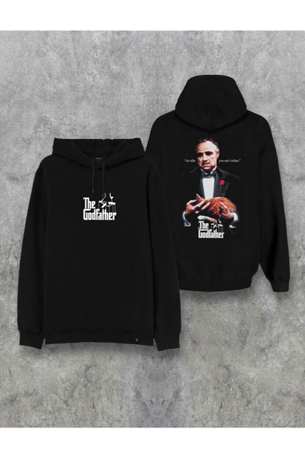 The Godfather Baba Filmi Baskılı Kapüşonlu Sweatshirt