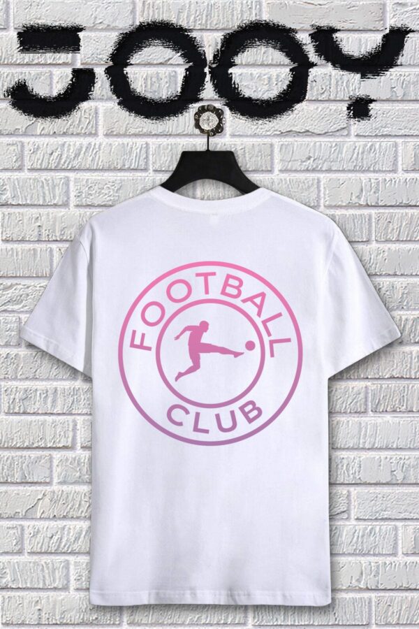 Jooy Company-Unisex Beyaz Football Club Oversize Tshirt