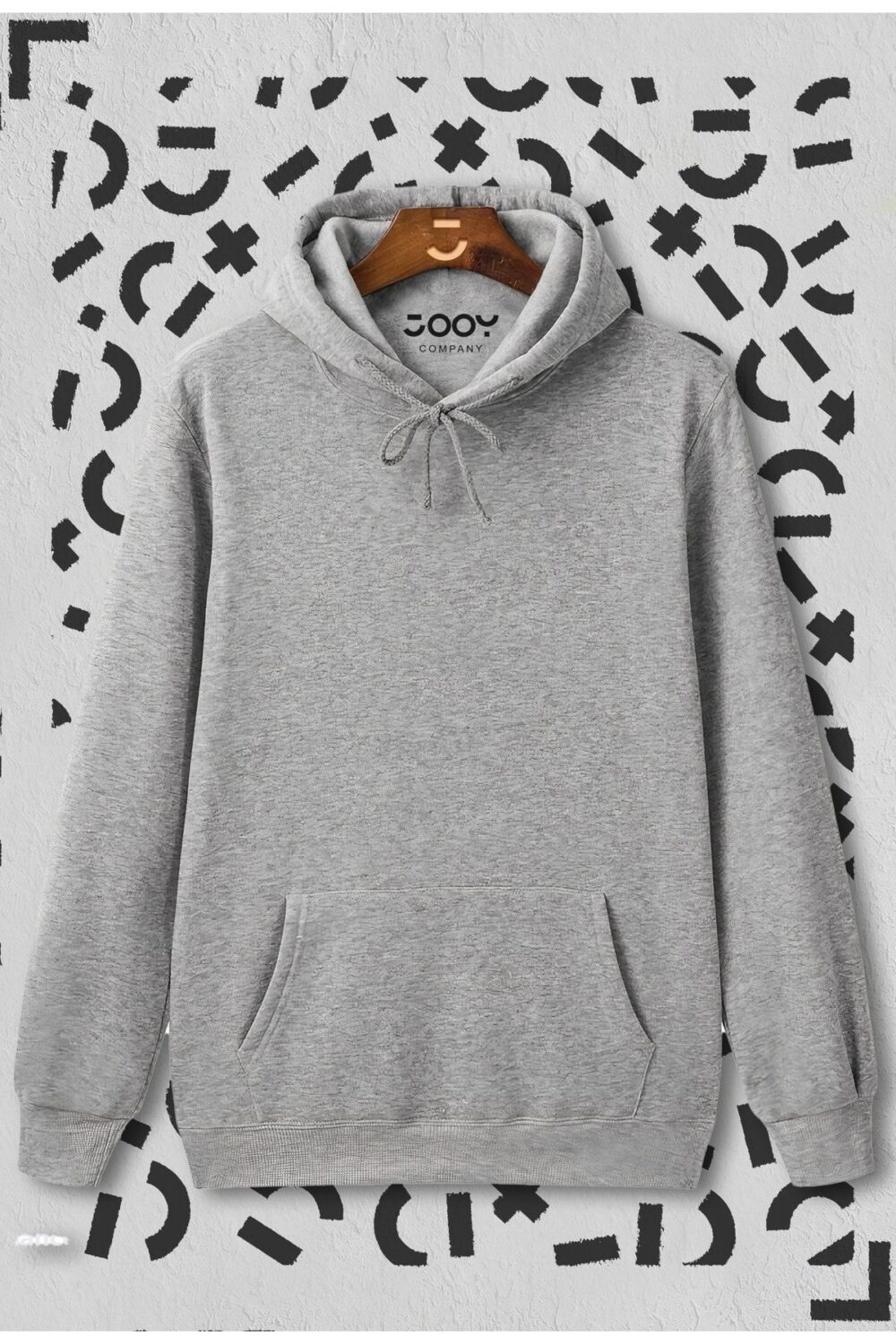 Unisex Düz Basic Kapüşonlu Sweatshirt Hoodie