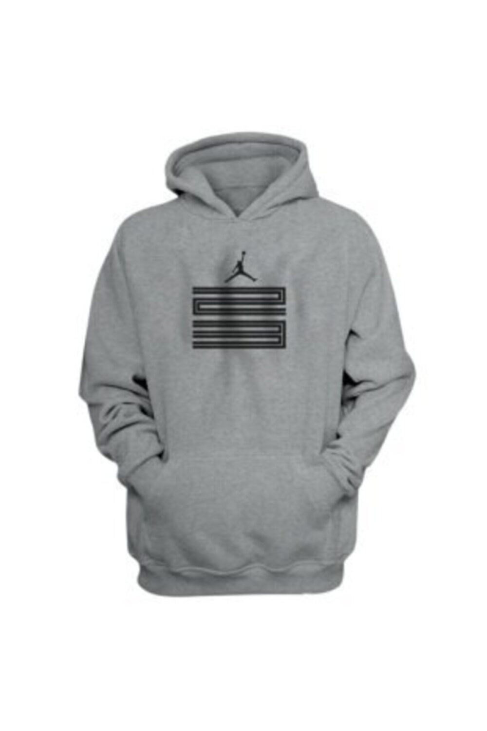 Unisex Gri 23 Tasarım Sweatshirt Hoodie