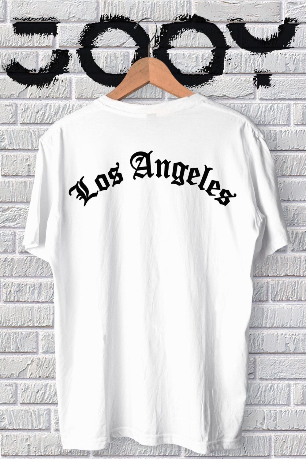 Unisex Los Angeles Baskılı Beyaz Tshirt