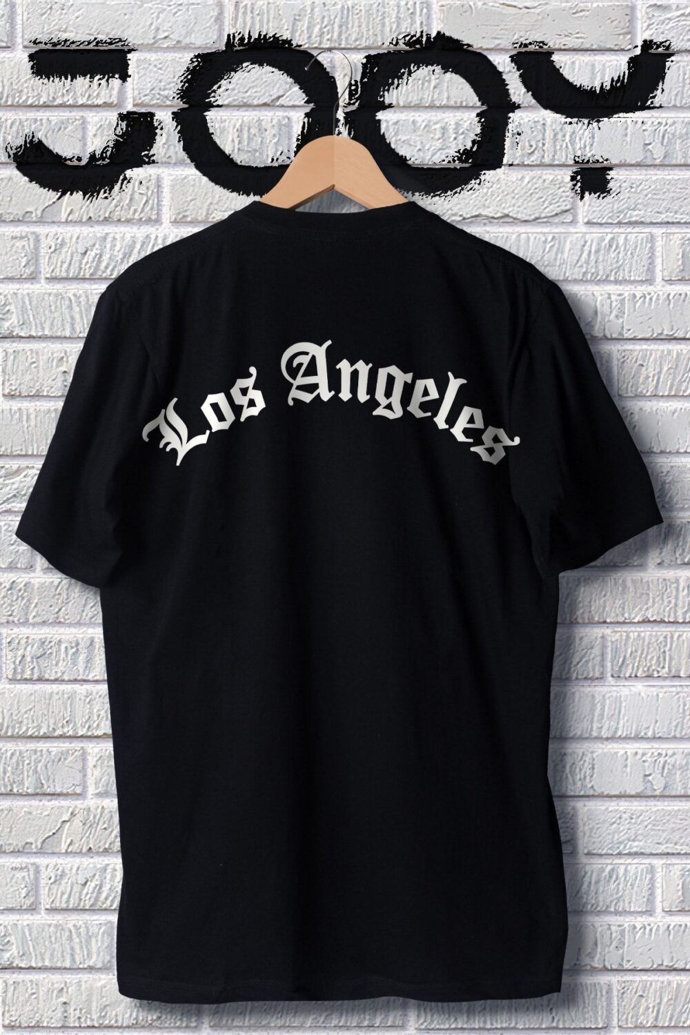 Unisex Los Angeles Baskılı Siyah Tshirt