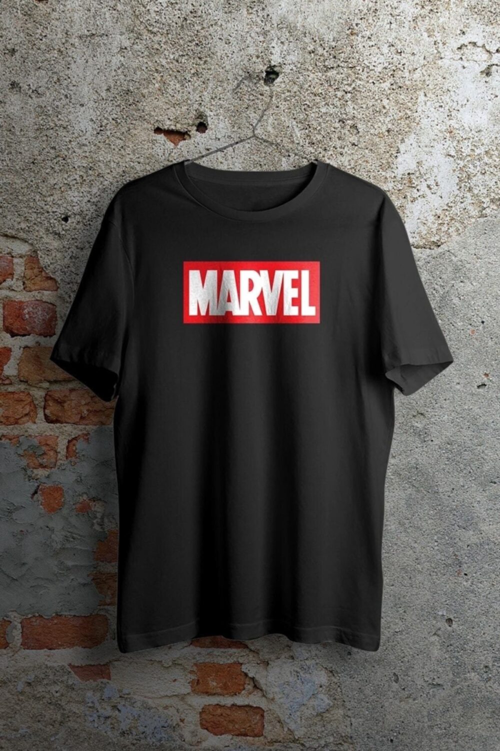 Unisex Siyah Marvel T-Shirt