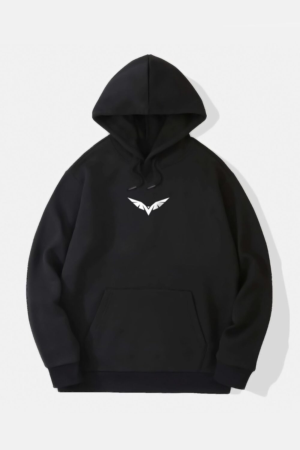 Wing Design Baskılı Kapüşonlu Sweatshirt