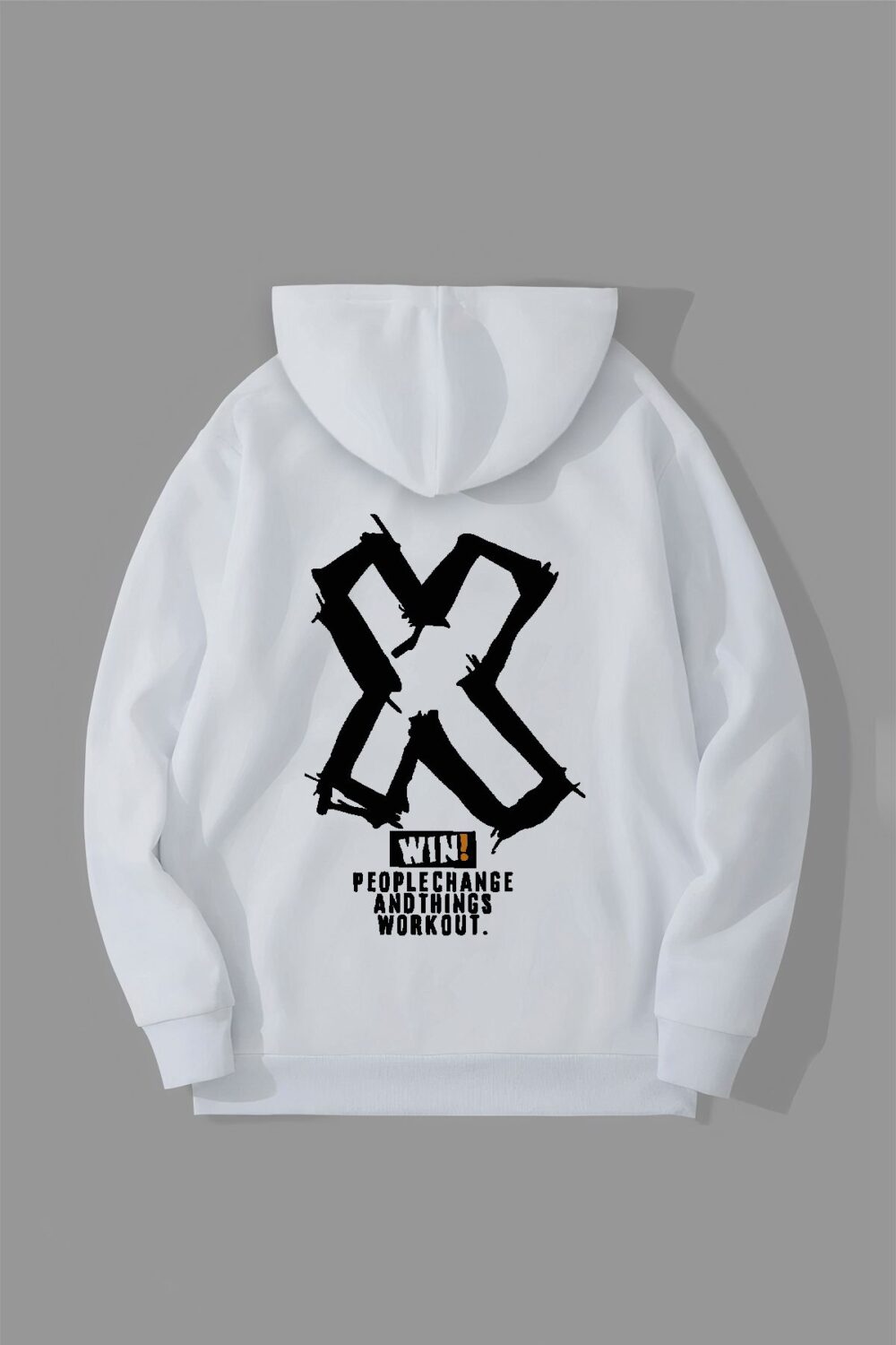 X Win Tasarım Kapüşonlu Sweatshirt