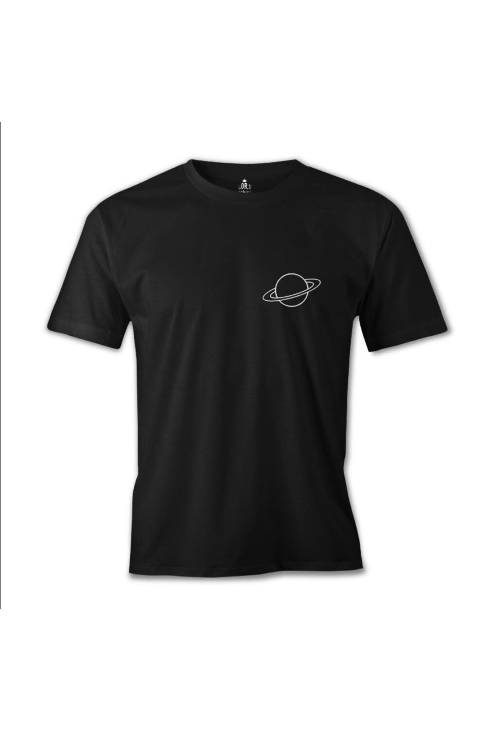 Saturn Logo Siyah Erkek Tshirt